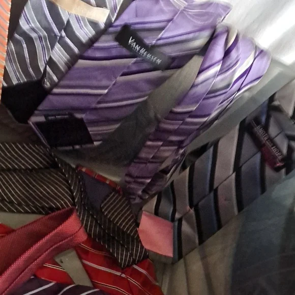 Lot Of Nautica Men's Ties in Purple, Orange, and Red - Picture 5 of 5